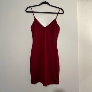 Fashion Nova Burgundy Dress